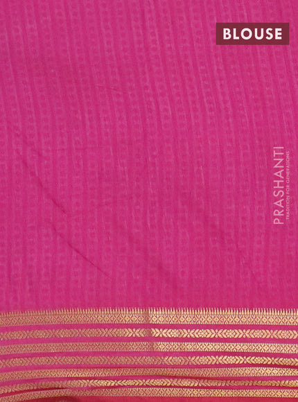 Purple semi tussar saree with matching Neck piece