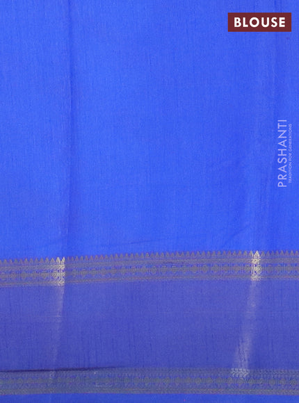 Purple semi tussar saree with matching Neck piece