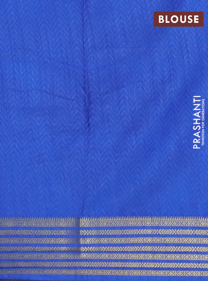Purple Semi tussar saree with matching Neck piece
