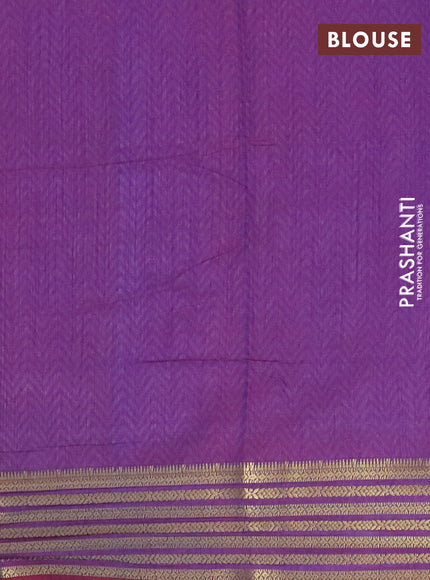 Pink semi tussar saree with matching Neck piece