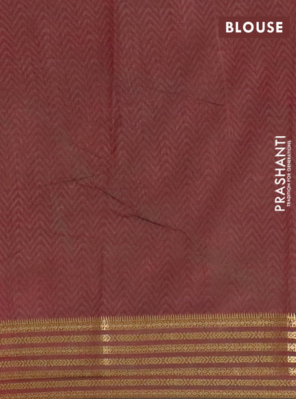 Bottle gree semi tussar saree with matching Neck piece