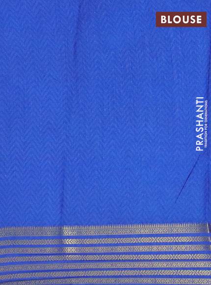 Blue semi tussar saree with matching Neck piece