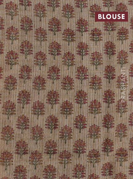 Art chanderi saree mustard yellow and beige with allover checked pattern and printed border