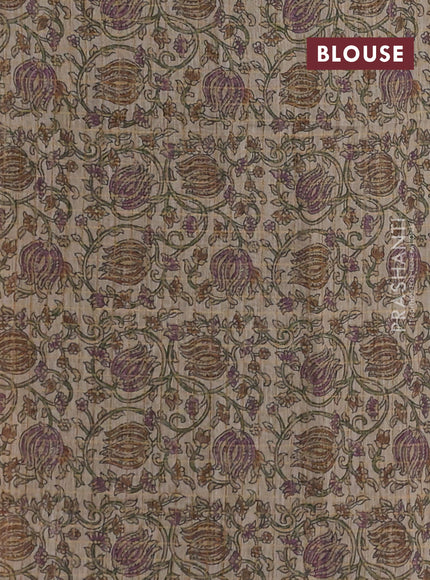 Art chanderi saree mustard yellow and beige with allover checked pattern and printed border