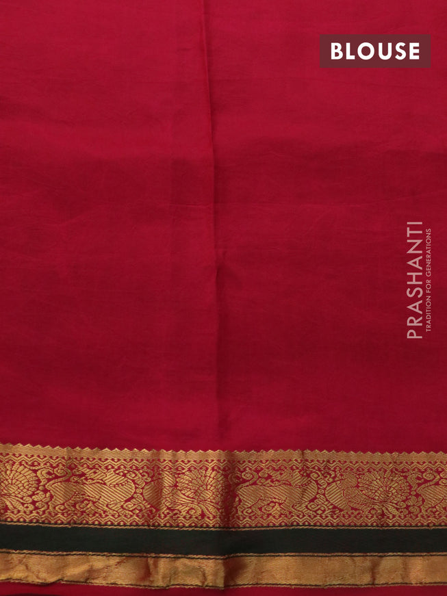 Pure kanchipuram silk saree peach pink and pink with allover pen kalamkari prints & zari buttas and zari woven border