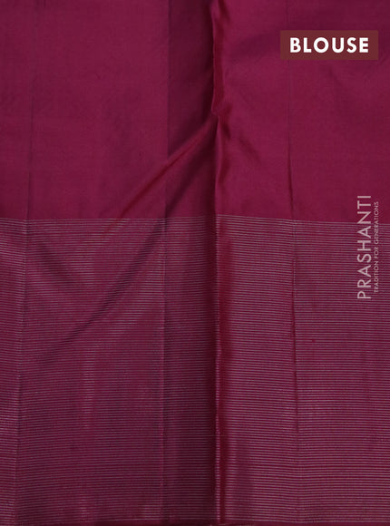 Pure soft silk saree light pink and wine shade with allover zari weaves and zari woven border