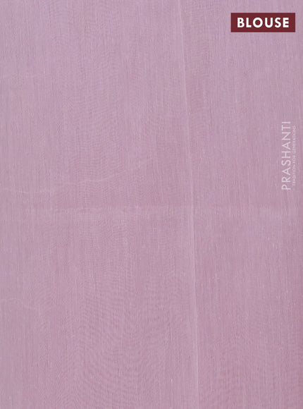 Cotton Saree light pink with allover kantha work and zari woven border