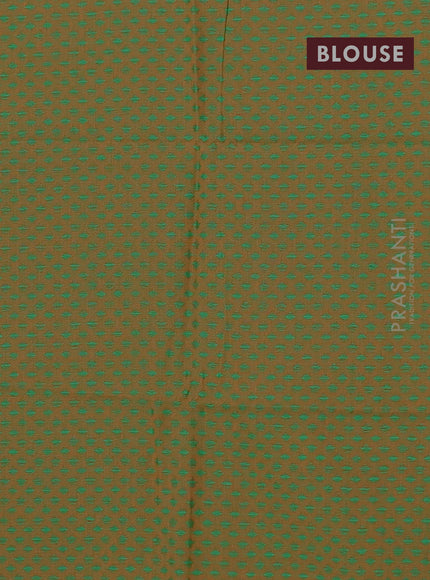 Chettinad cotton saree dual shade of greenish maroon and green with thread woven buttas and thread woven border