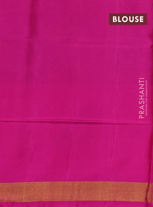 Rajkot patola silk saree sap green and pink with allover patola weaves and ikat woven zari border