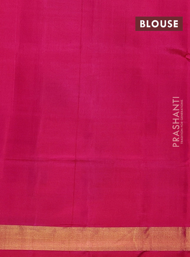 Rajkot patola silk saree light green and pink with allover ikat weaves and ikat woven zari border