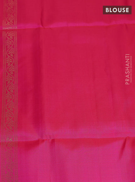 Pure soft silk saree pink with woven buttas and zari woven butta border