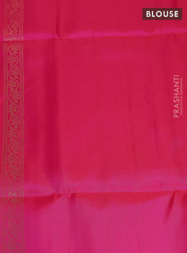 Pure soft silk saree pink with woven buttas and zari woven butta border