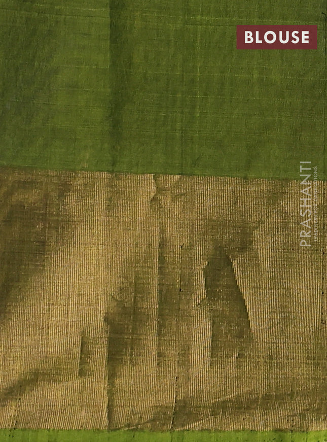 Ikat silk cotton saree violet and light green with alover ikat weaves and long zari woven ikat border