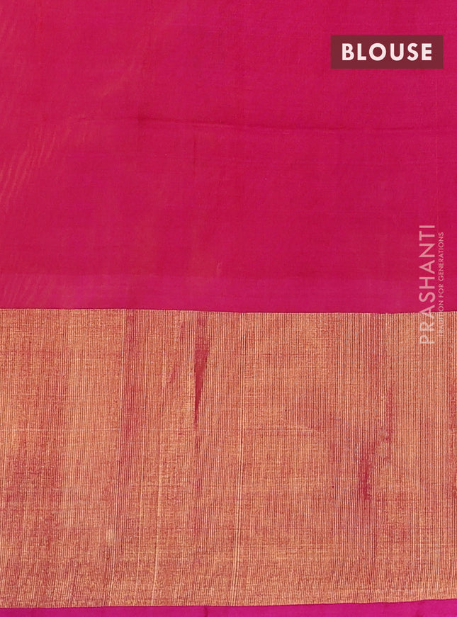 Ikat silk cotton saree mango yellow and pink with alover ikat weaves and long zari woven ikat border