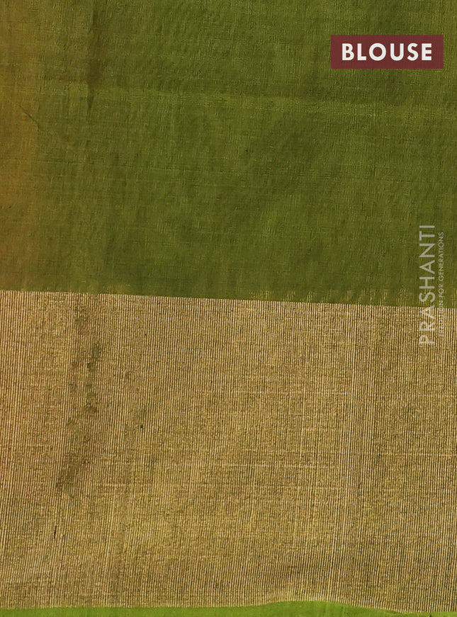 Ikat silk cotton saree red shade and light green with alover ikat weaves and long zari woven ikat border