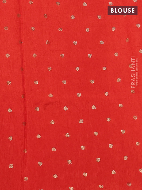 Semi crepe silk saree orange with convent embroidery and paisley zari woven border