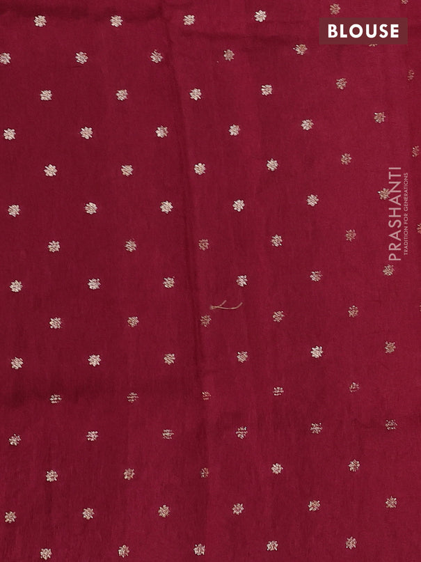 Semi crepe silk saree maroon with convent embroidery and paisley zari woven border
