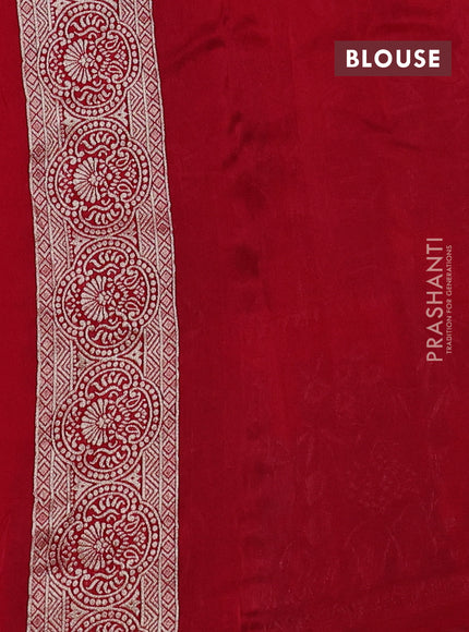 Banarasi raw silk saree maroon with silver zari woven buttas and zari woven paithani style border