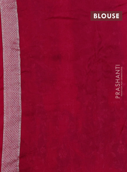 Banarasi raw silk saree pink with silver zari woven buttas and zari woven paithani style border