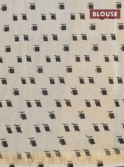 Chanderi bagru saree lime yellow and cs blue with allover butta prints and maheshwari border