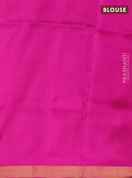 Pure uppada silk saree black and pink with zari woven paisley buttas and zari woven border