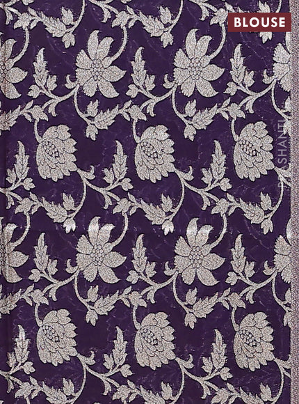 Semi mangalgiri saree lime yellow and violet with plain body and zari woven border