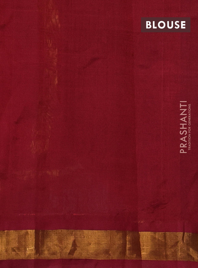 Silk cotton saree kumkum red with floral embriodery and zari woven border
