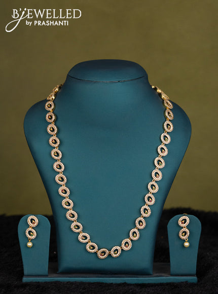 Teal Green-Mustard Yellow Kanchipuram silk saree with matching Neck piece