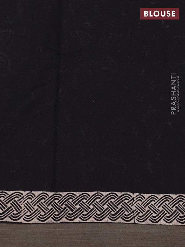 Kota silk cotton saree maroon and black with allover block prints and simple border