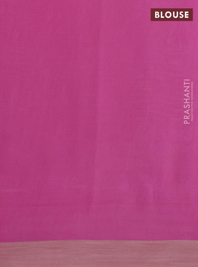 Kota silk cotton saree mustard yellow and pink with allover block prints and simple border