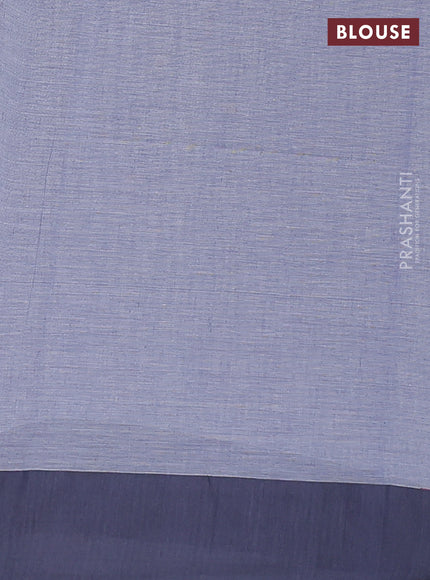 Bengal soft cotton saree greyish blue and grey with allover butta weaves and simple border