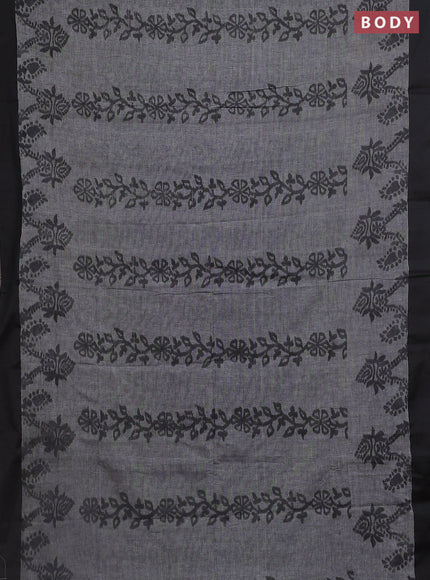 Bengal soft cotton saree grey and maroon with allover weaves and simple border