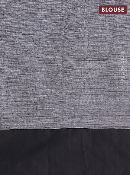 Bengal soft cotton saree grey and maroon with allover weaves and simple border