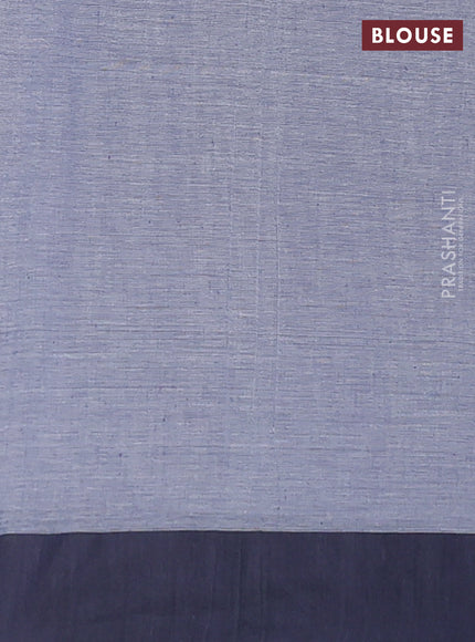 Bengal soft cotton saree grey and black with allover weaves and simple border