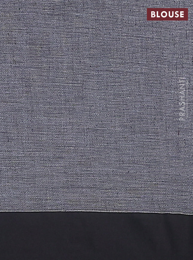 Bengal soft cotton saree grey and maroon with allover weaves and simple border