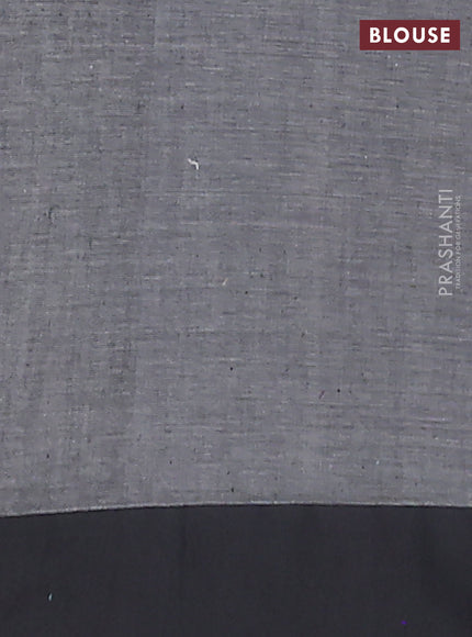 Bengal soft cotton saree grey and maroon with allover butta weaves and simple border