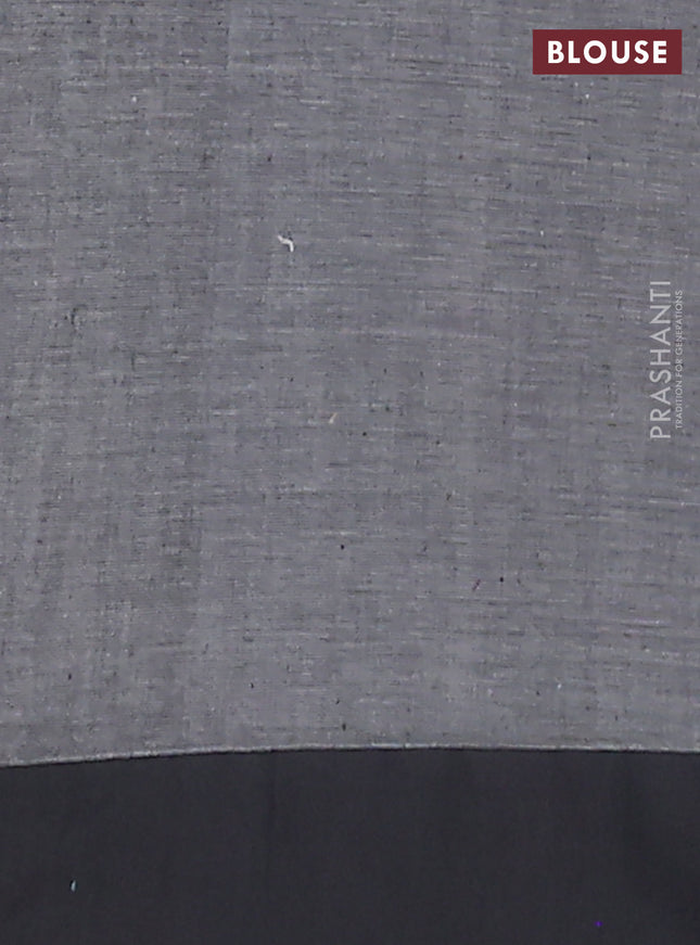 Bengal soft cotton saree grey and maroon with allover butta weaves and simple border