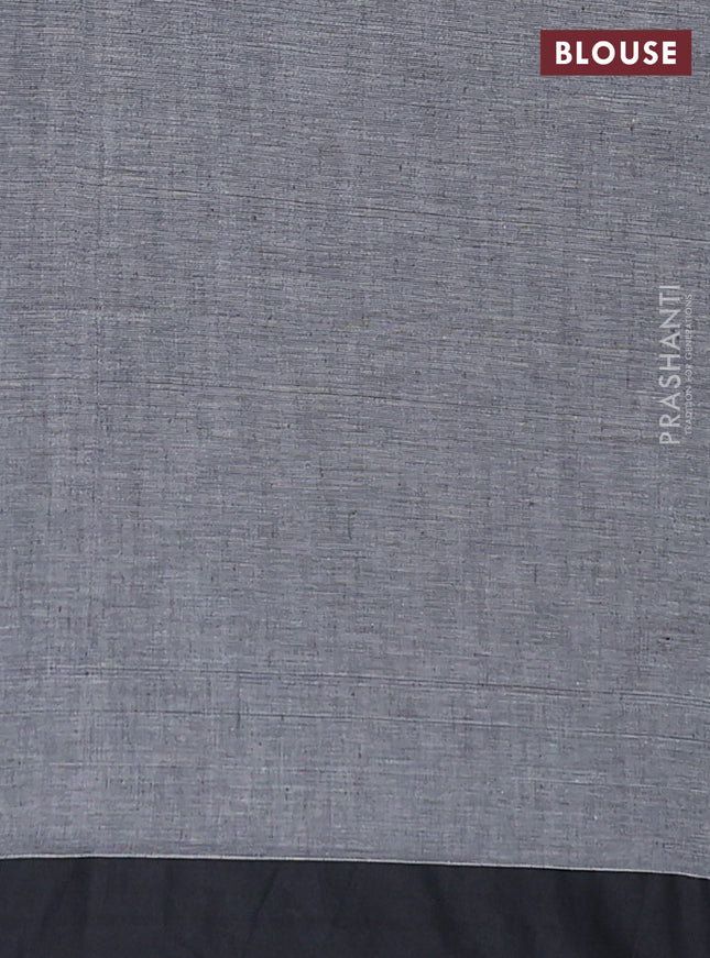 Bengal soft cotton saree grey and maroon with allover butta weaves and simple border