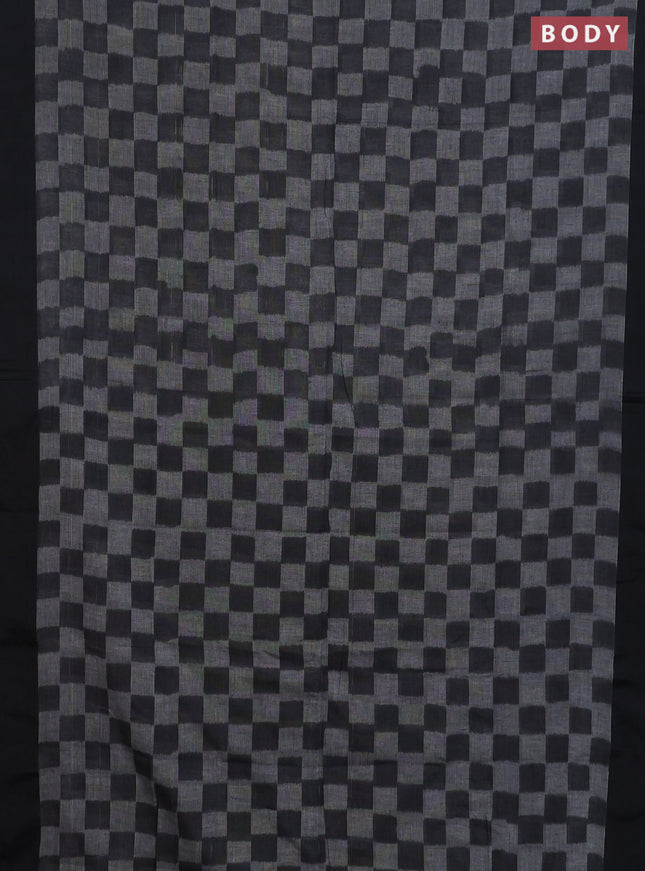 Bengal soft cotton saree grey and maroon with allover weaves and simple border