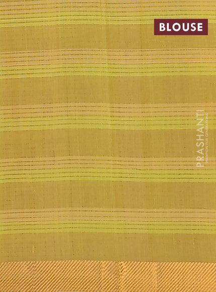 Mangalgiri cotton saree multi colour and pale orange with allover checked pattern and zari woven border