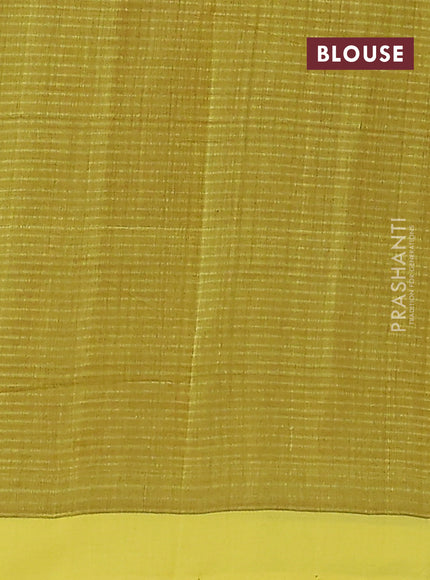 Mangalgiri cotton saree dark mustard and yellow with stripe pattern and simple border