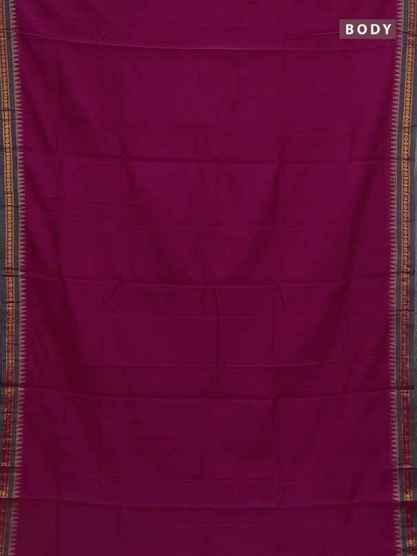 Pink narayanpet cotton saree with matching neck piece
