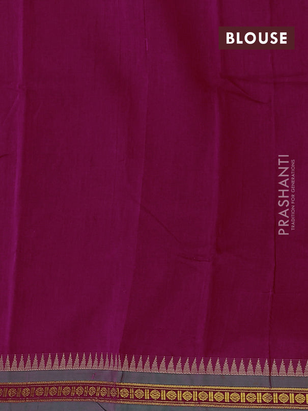 Pink narayanpet cotton saree with matching neck piece