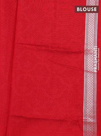 Banarasi Kora silk saree violet and red with allover jamdhani weaving