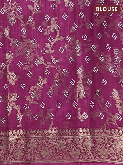 Semi dola saree wine shade with allover zari weaves & floral prints and zari woven border