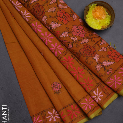Collection image for: Kantha Work Cotton Sarees