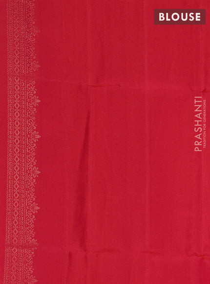 Pure soft silk saree pinkish orange with zari woven buttas and rich zari woven border