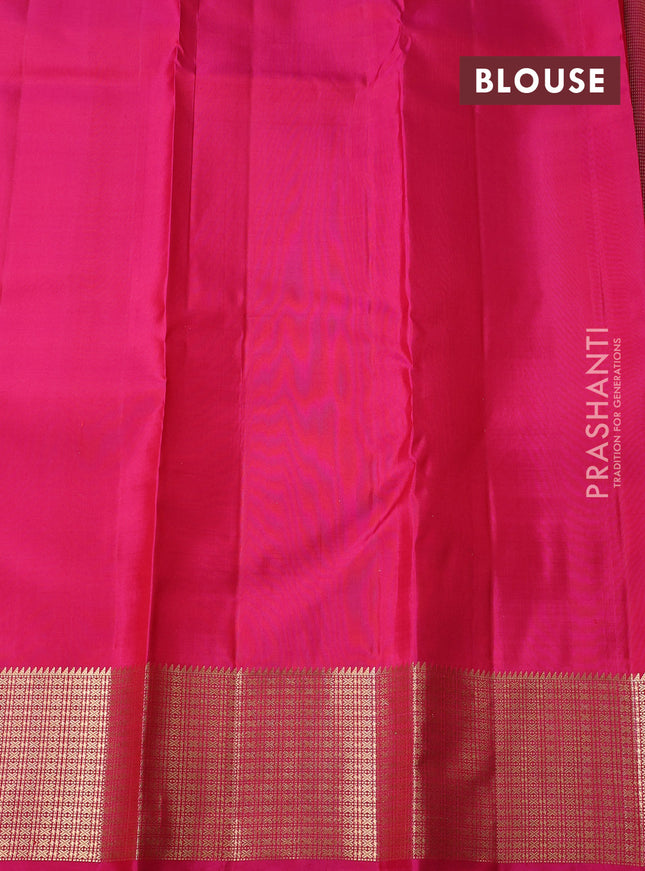 Pure soft silk saree pink with allover zari brocade weaves and zari woven buttas