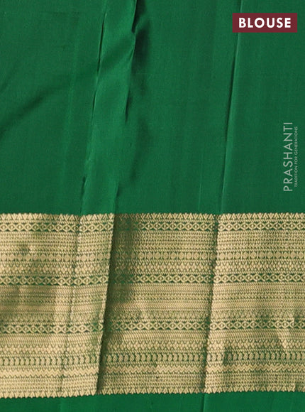 Pure soft silk saree green with thread zari woven buttas and zari woven border