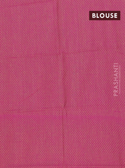 Chettinad cotton saree light green and pink with allover stripe pattern and simple border